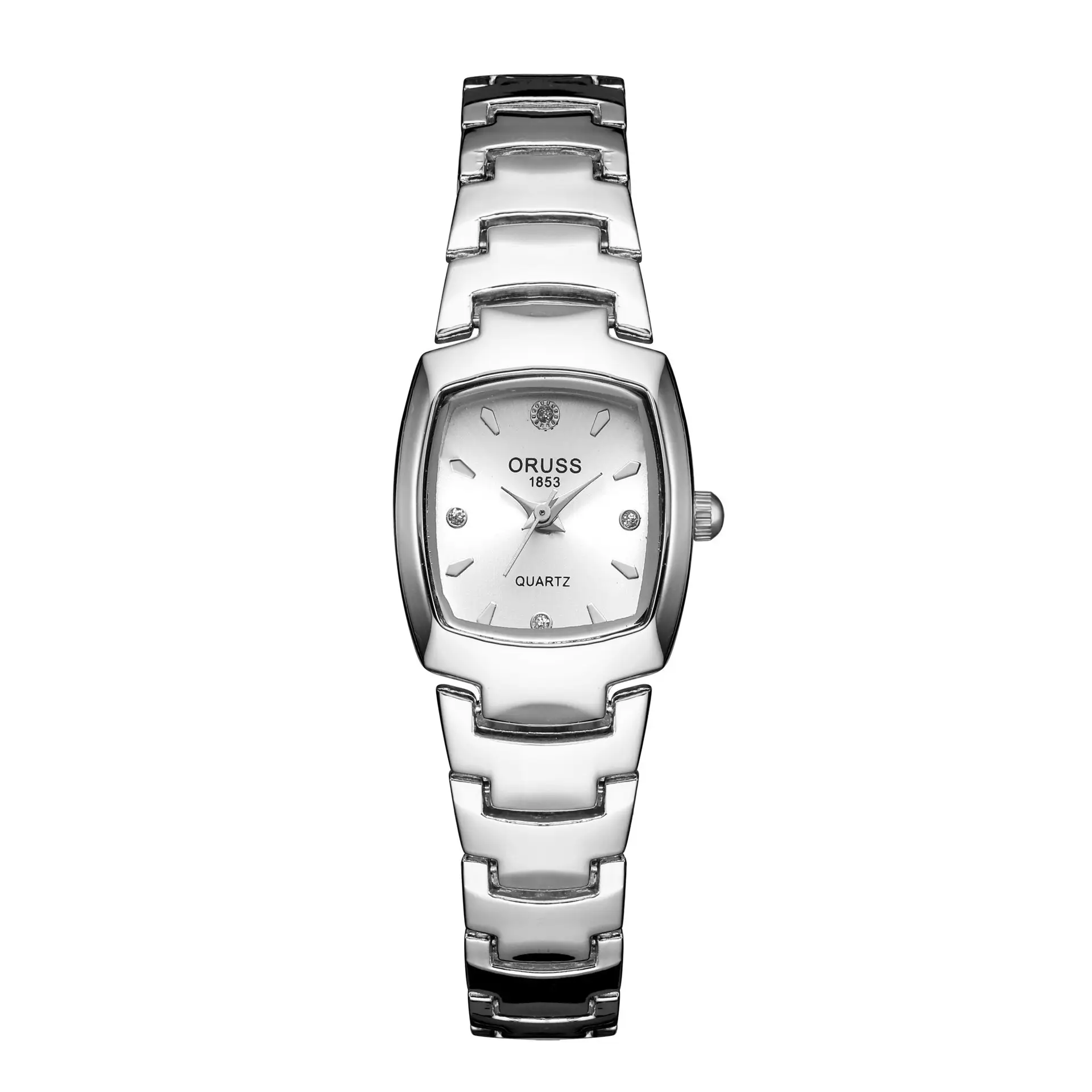 Women's Square Quartz Waterproof Watch Silver Band — feature 25