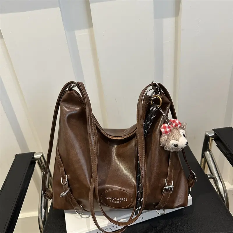 2024 Women's Multi-functional Shoulder Bag with Cute Charm - Image 10