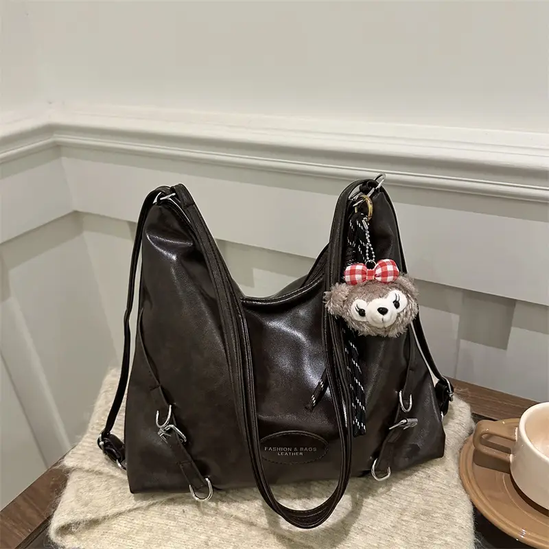 2024 Women's Multi-functional Shoulder Bag with Cute Charm - Image 6