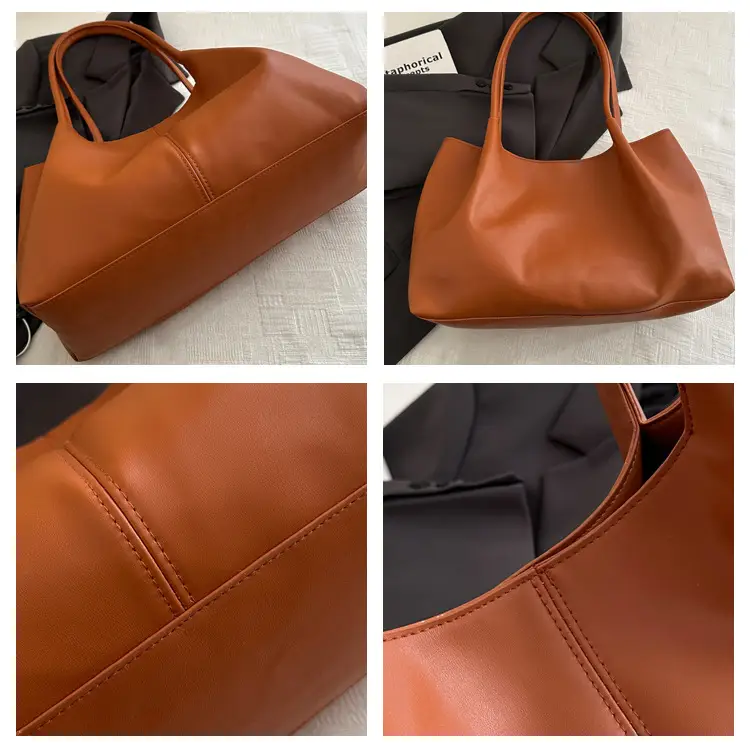 White Spliced Tote Bag Large Capacity Daily Commuter — feature 6