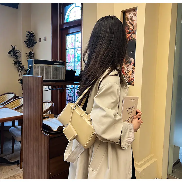 Korean Style Shoulder Bag Beige Women's High End — feature 22