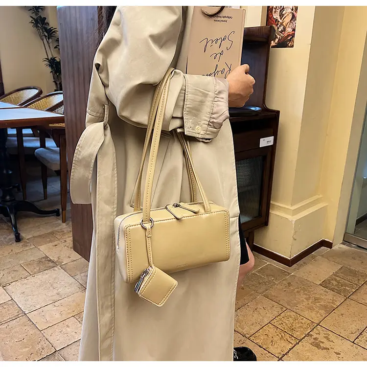 Korean Style Shoulder Bag Beige Women's High End — feature 23
