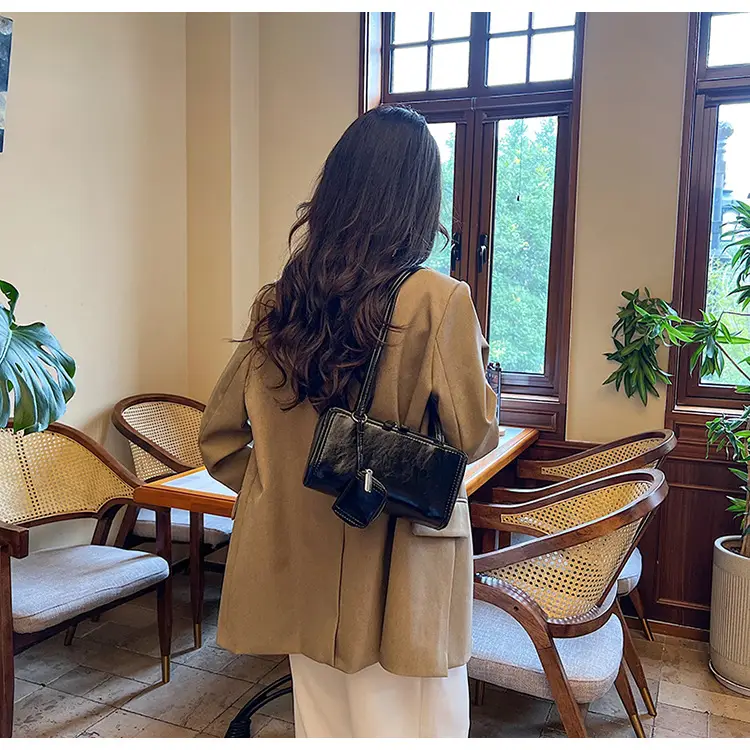 Korean Style Shoulder Bag Beige Women's High End — feature 26