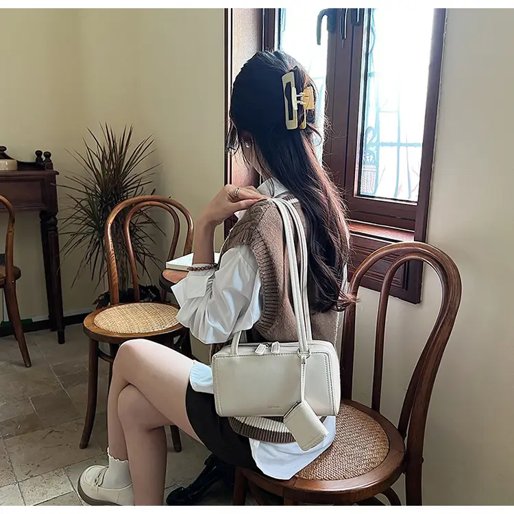 Korean Style Shoulder Bag Beige Women's High End — feature 33