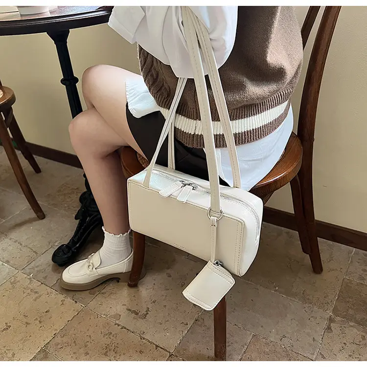Korean Style Shoulder Bag Beige Women's High End — feature 34
