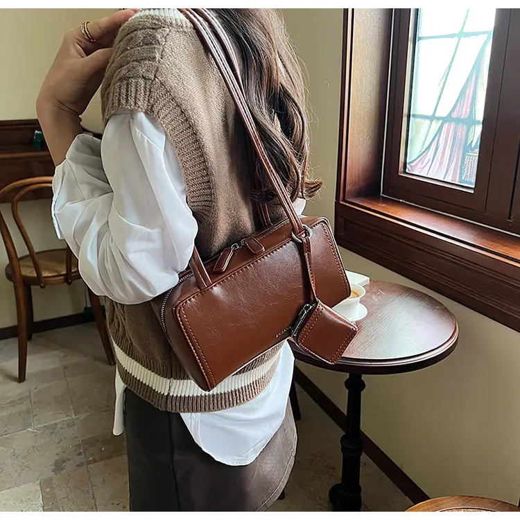 Korean Style Shoulder Bag Beige Women's High End — feature 35