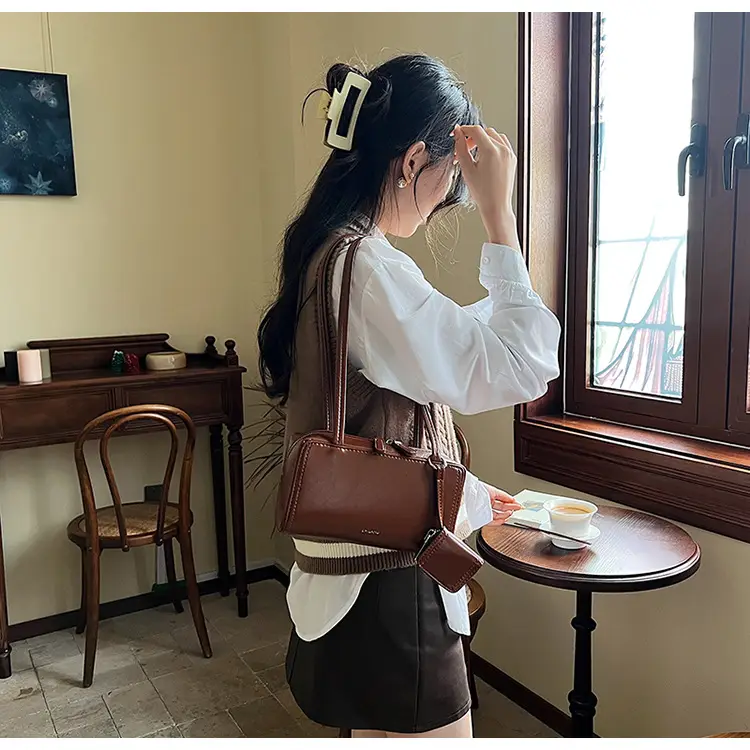 Korean Style Shoulder Bag Beige Women's High End — feature 38