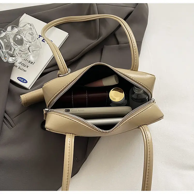 Korean Style Shoulder Bag Beige Women's High End — feature 41