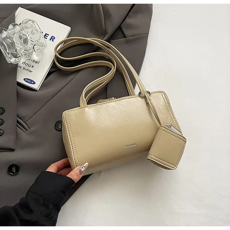 Korean Style Shoulder Bag Beige Women's High End — feature 43