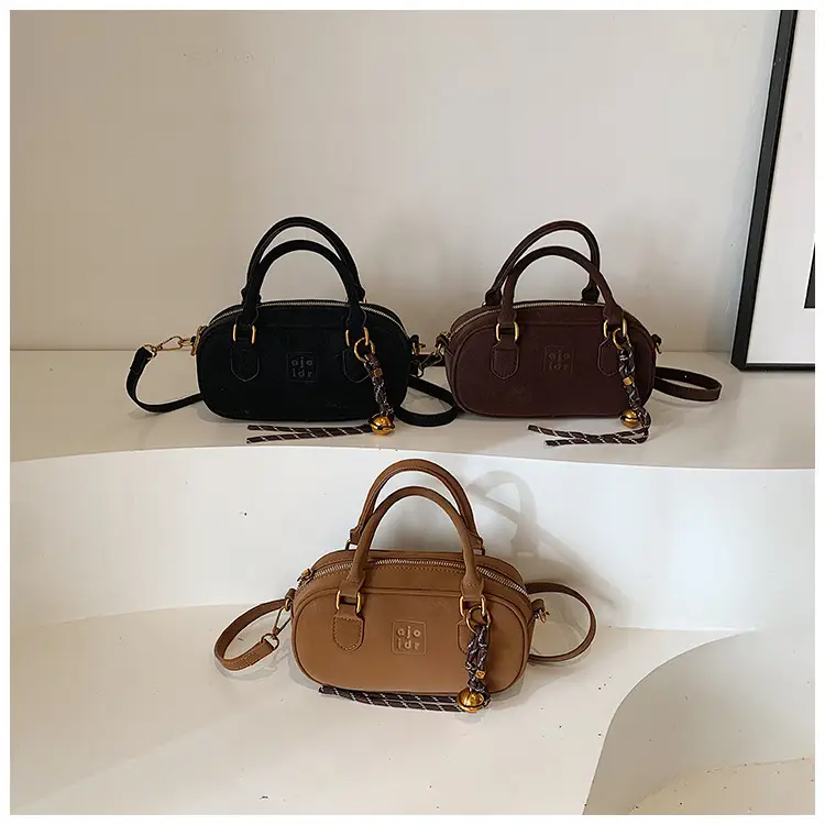 Retro Matte Brown Shoulder Crossbody Bag — feature 1