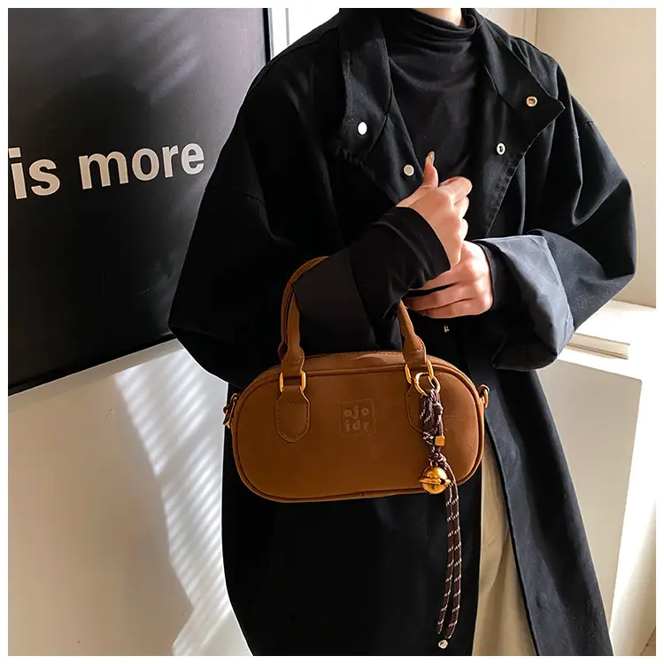 Retro Matte Brown Shoulder Crossbody Bag — feature 15