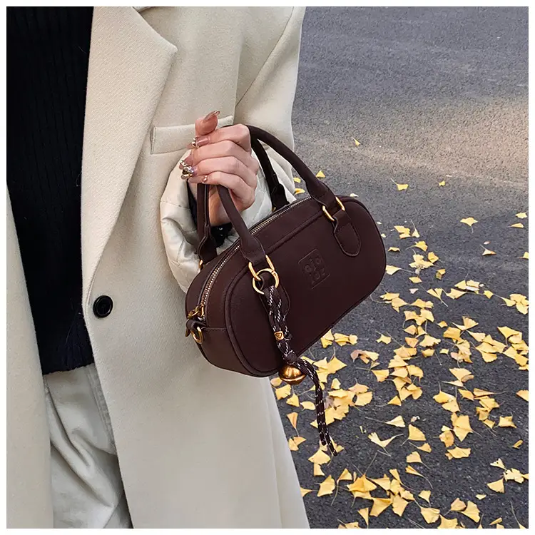 Retro Matte Brown Shoulder Crossbody Bag — feature 24