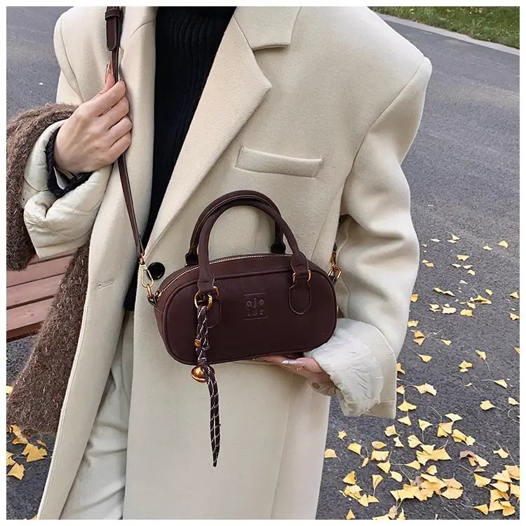 Retro Matte Brown Shoulder Crossbody Bag — feature 25