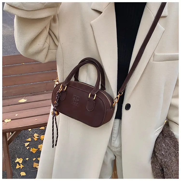 Retro Matte Brown Shoulder Crossbody Bag — feature 26