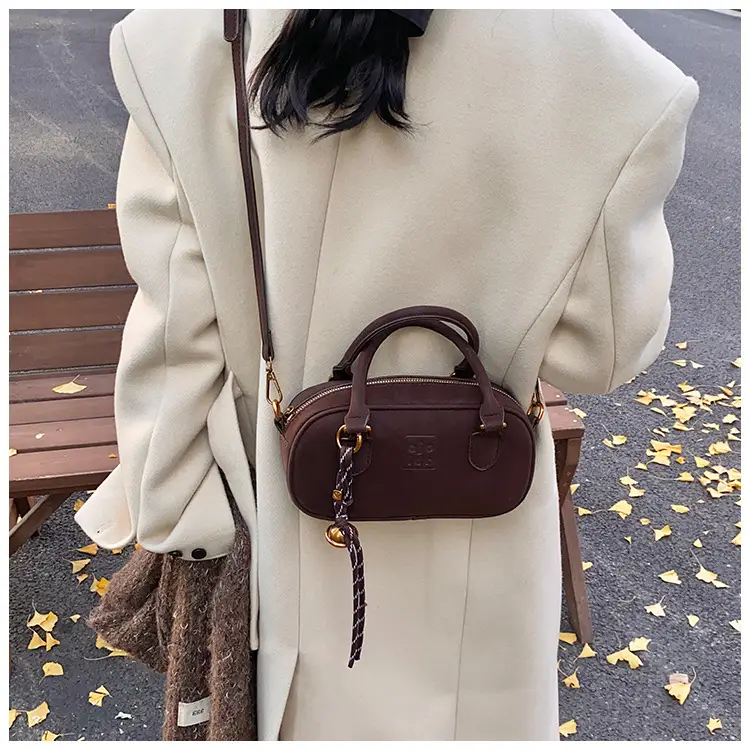 Retro Matte Brown Shoulder Crossbody Bag — feature 27