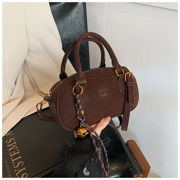 Retro Matte Brown Shoulder Crossbody Bag — feature 28