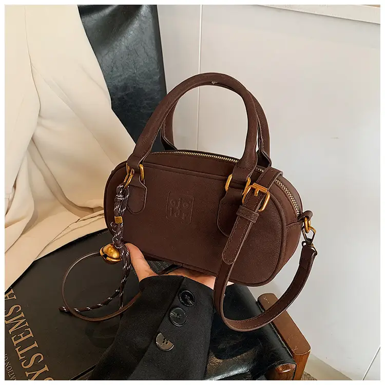 Retro Matte Brown Shoulder Crossbody Bag — feature 29