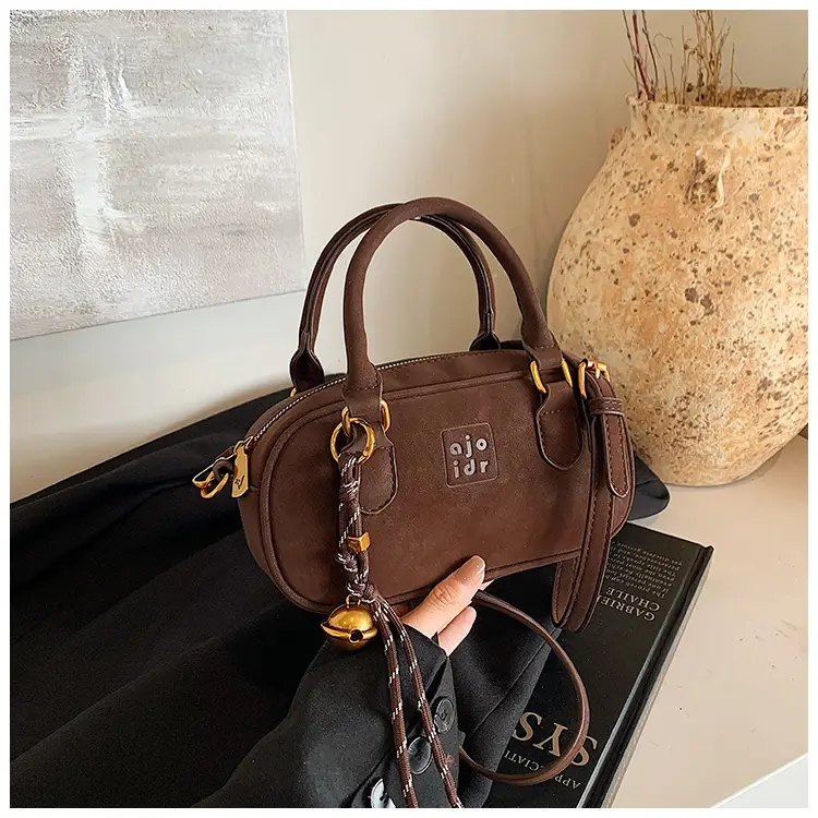 Retro Matte Brown Shoulder Crossbody Bag — feature 31