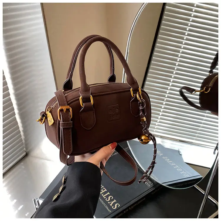 Retro Matte Brown Shoulder Crossbody Bag — feature 40