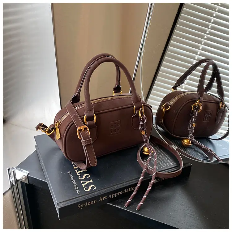 Retro Matte Brown Shoulder Crossbody Bag — feature 41