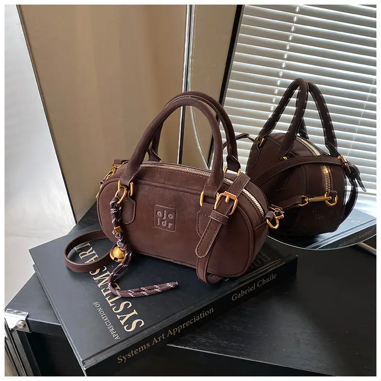 Retro Matte Brown Shoulder Crossbody Bag — feature 42