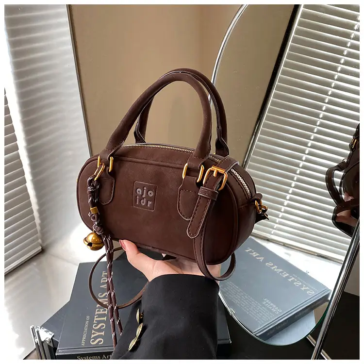 Retro Matte Brown Shoulder Crossbody Bag — feature 43