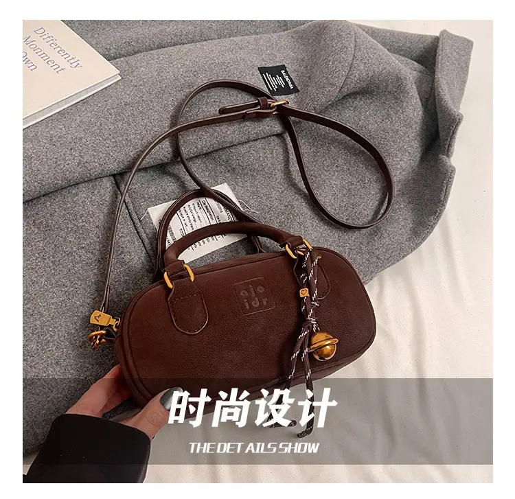 Retro Matte Brown Shoulder Crossbody Bag — feature 5