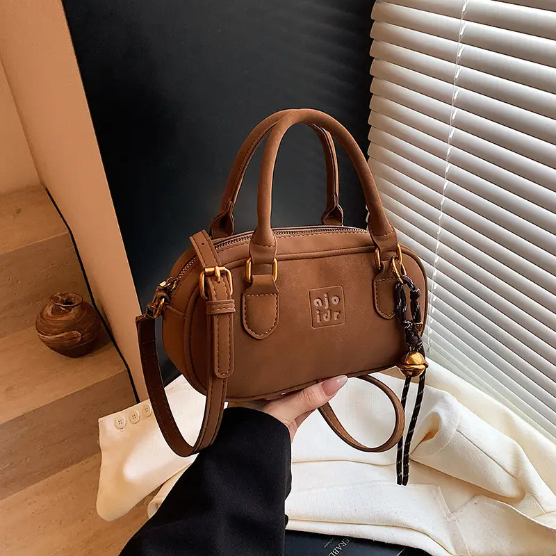 Retro Matte Brown Shoulder Crossbody Bag
