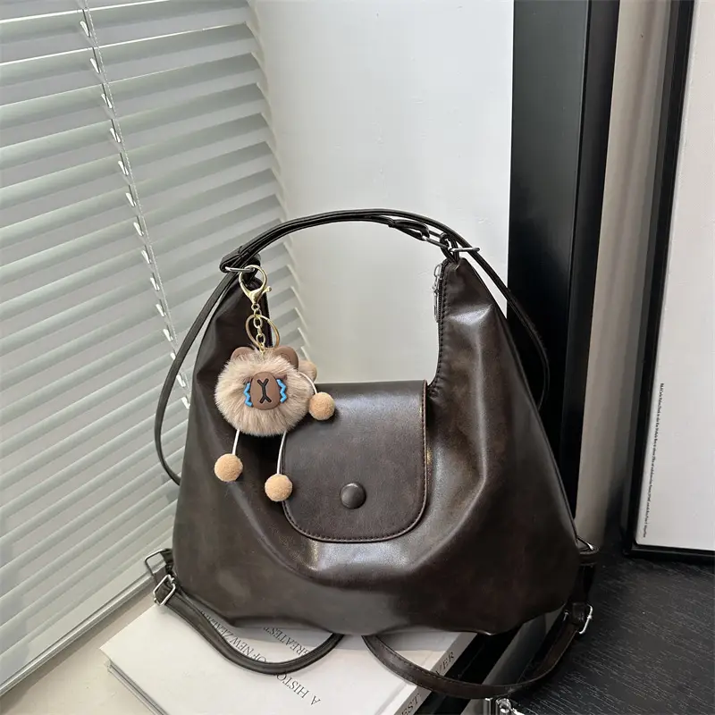 Women's Retro Shoulder Bag Large Capacity Autumn Winter New Korean Style
