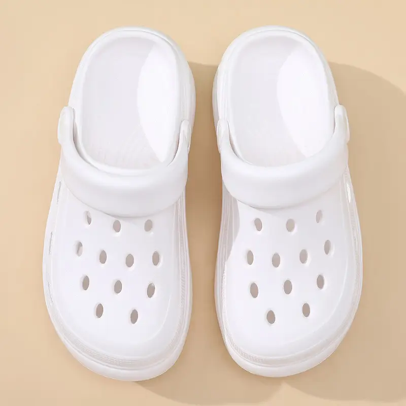 Women's Hole Shoes for Summer High-rise Outer Wear Non-grinding Feet-free Baotou Slippers EVA Breathable Non-smelly Feet Non-slip Beach Sandals - Image 7