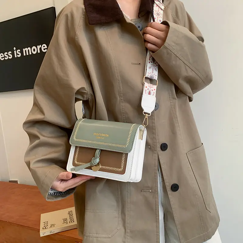 2024 Winter Korean Fashion Shoulder Bag Green Brown — feature 24