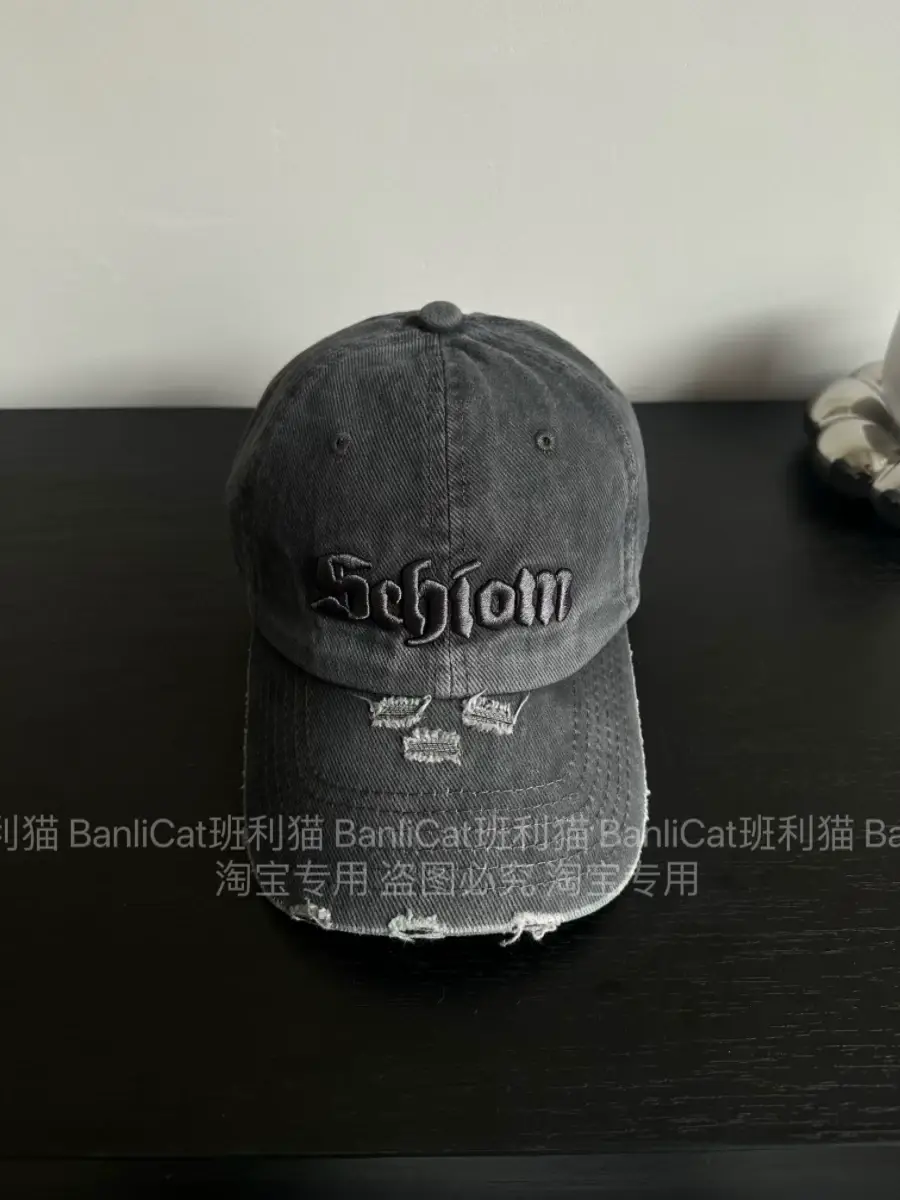 Women Baseball Cap American Style Retro Washed Ripped Face Small Cap — feature 1