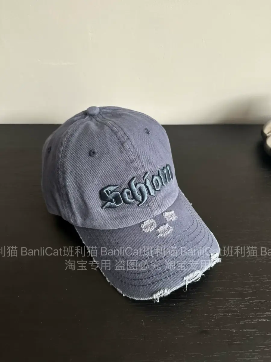 Women Baseball Cap American Style Retro Washed Ripped Face Small Cap — feature 11