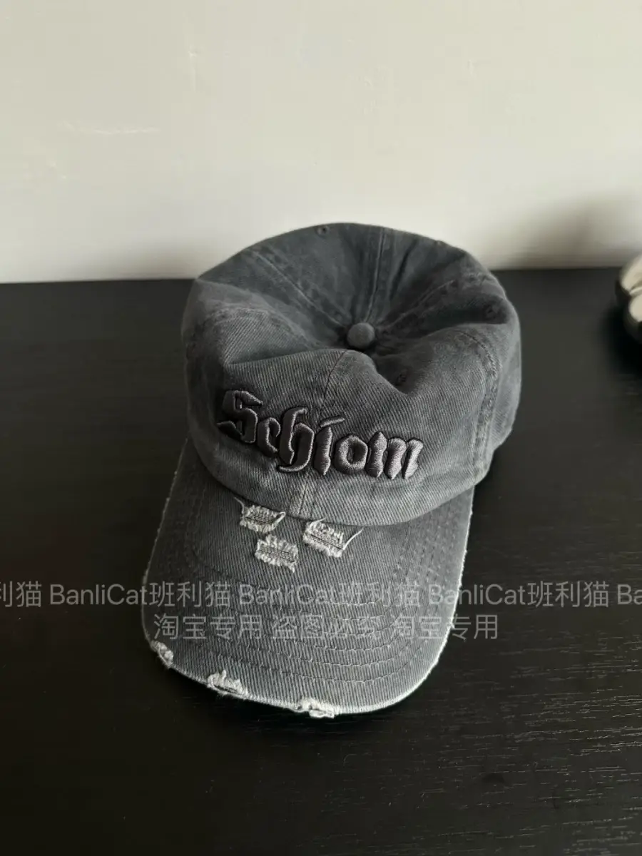 Women Baseball Cap American Style Retro Washed Ripped Face Small Cap — feature 6