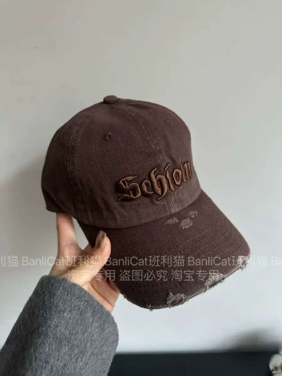 Women Baseball Cap American Style Retro Washed Ripped Face Small Cap — feature 8