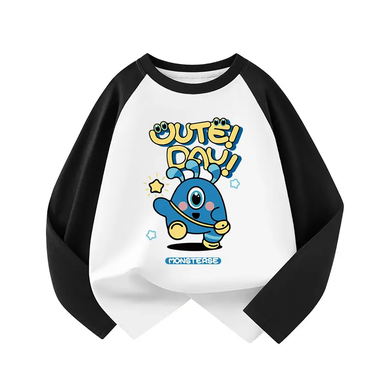 Children's Long Sleeve Dog Print T-Shirt Green Blue - Image 12