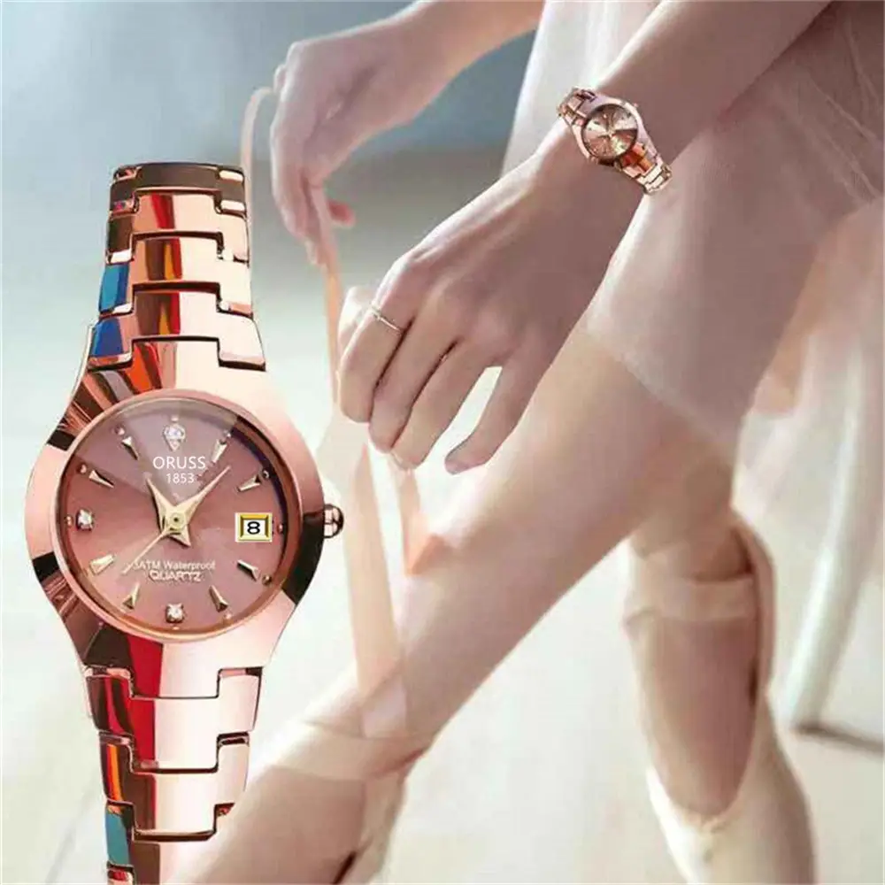 Rose Gold Women's Quartz Watch with Calendar - Image 10