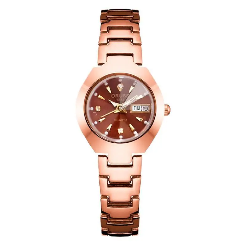 Rose Gold Women's Quartz Watch with Calendar - Image 11