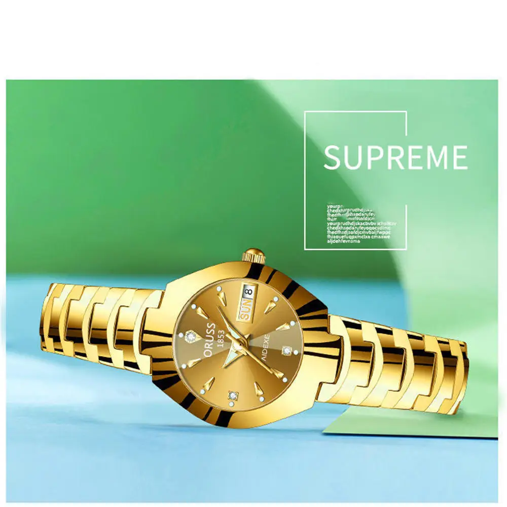 Rose Gold Women's Quartz Watch with Calendar — feature 11