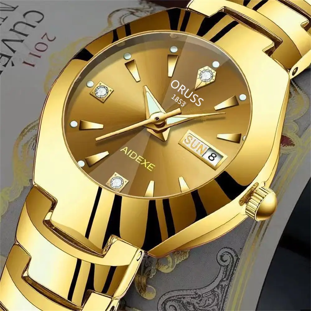 Rose Gold Women's Quartz Watch with Calendar — feature 17