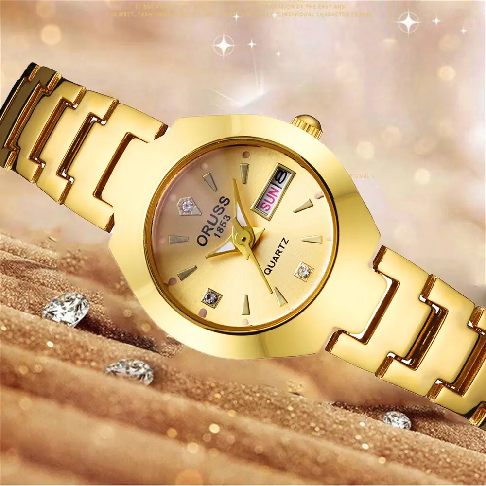 Rose Gold Women's Quartz Watch with Calendar — feature 3