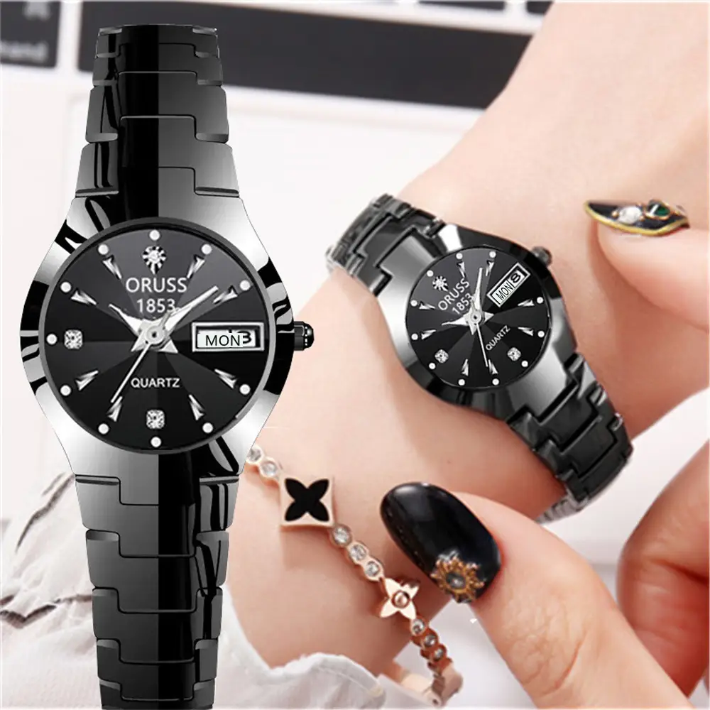 Rose Gold Women's Quartz Watch with Calendar — feature 5