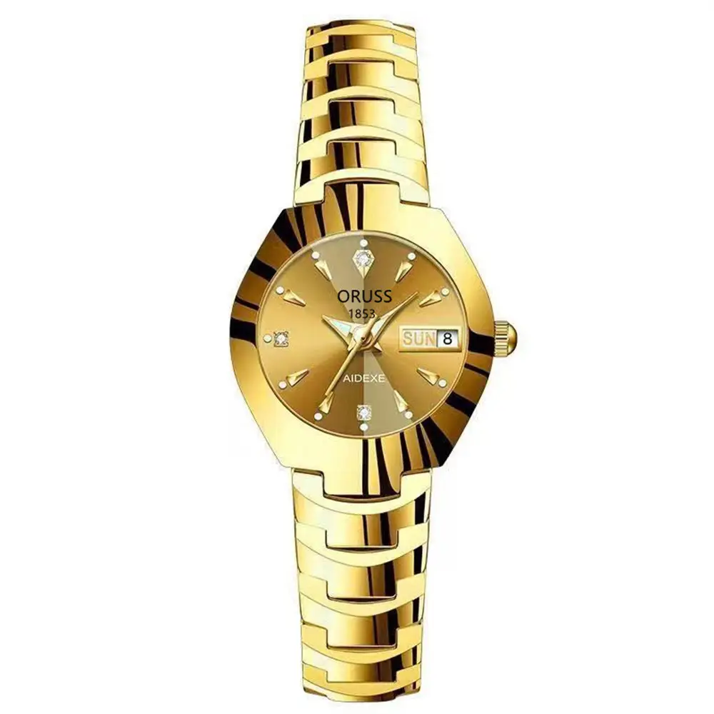 Rose Gold Women's Quartz Watch with Calendar - Image 2