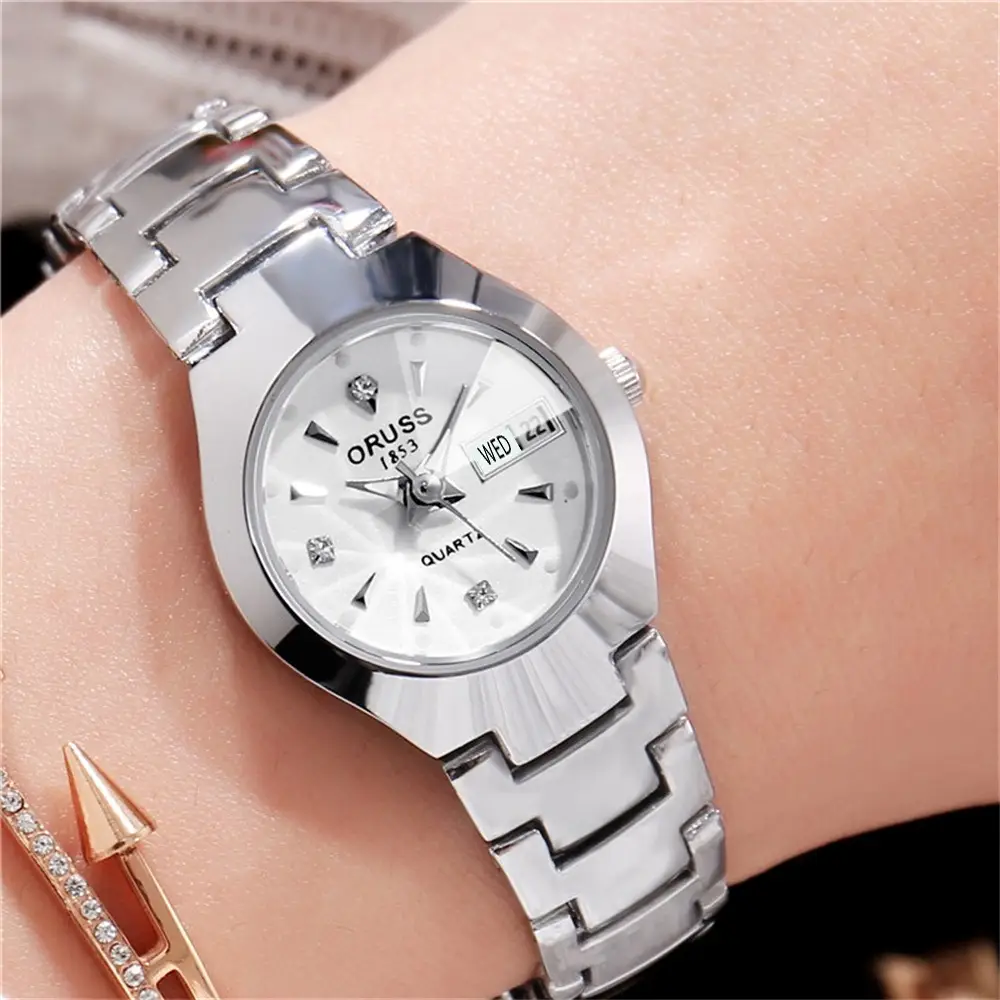 Rose Gold Women's Quartz Watch with Calendar - Image 3