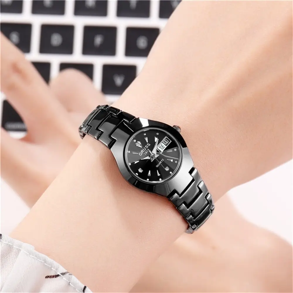 Rose Gold Women's Quartz Watch with Calendar - Image 6
