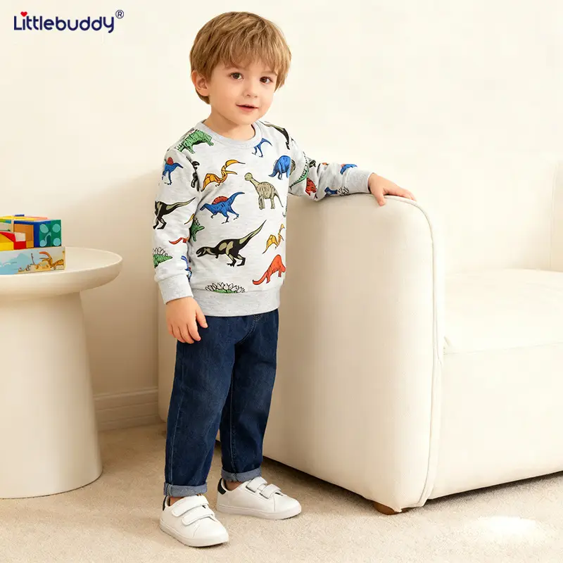 Cartoon Cotton Long Sleeve T-Shirt for Boys 2025 - Image 3