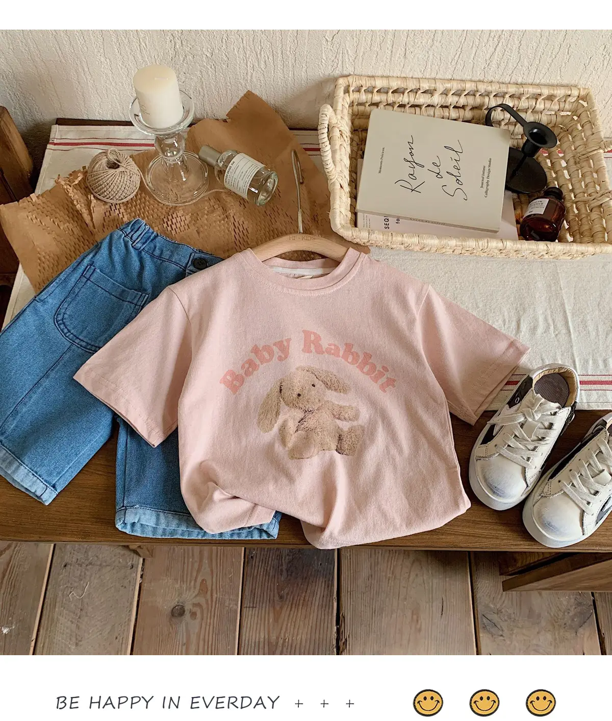 Kids Short Sleeve T-Shirt Pink Cartoon Baby Design — feature 10