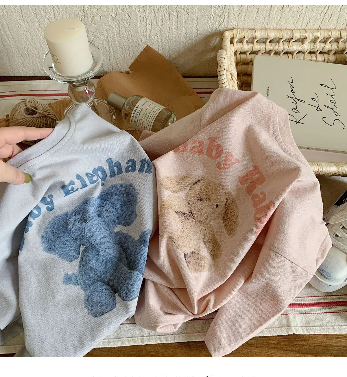 Kids Short Sleeve T-Shirt Pink Cartoon Baby Design — feature 6