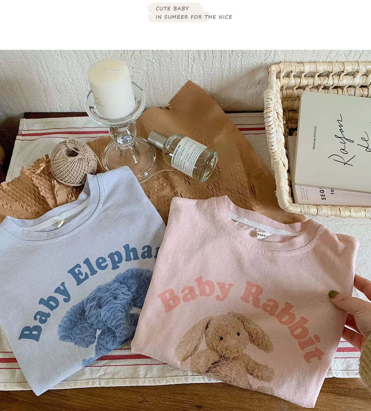 Kids Short Sleeve T-Shirt Pink Cartoon Baby Design — feature 8