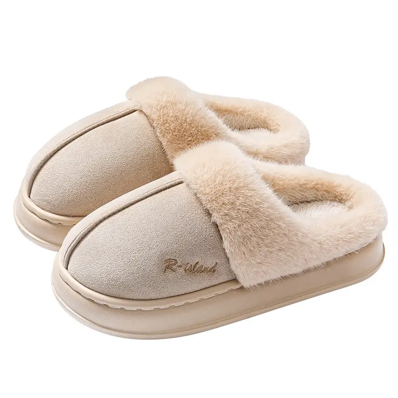 Cotton Slippers for Women, Winter 2025 New Style, Couple's Non-Slip Soft-Soled Indoor Home Warm Cotton Slippers with Plush Lining, Wholesale for Men - Image 9